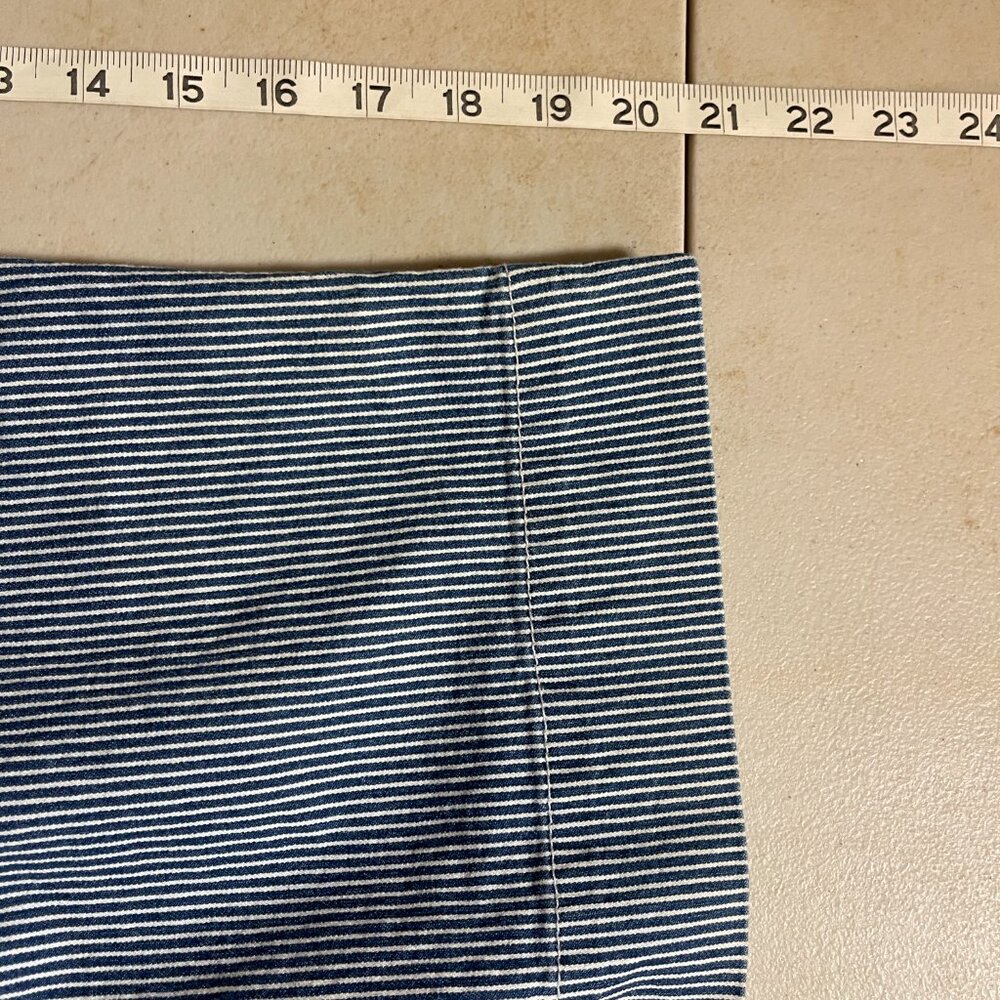 Avenue Denim Blue Striped Crapri Jeans 24W | Railroad Stripe | Plus Size - Picture 10 of 11